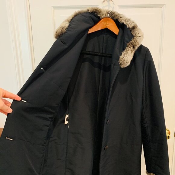 Cinzia Rocca Womens Top Over Coat, Sz 44 IT/ 8 US, Made In Italy Rabbit Fur - Picture 9 of 16